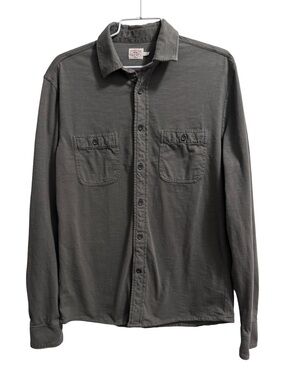 Faherty Men’s Knit Seasons Shirt Size Small Coastal Sage Green
